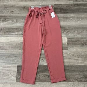 NWT SO Out of the Office paperbag trouser pants tapered leg medium